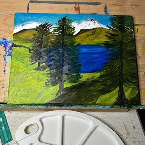 Serene Mountain Landscape Canvas Art